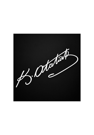 Kemal Atatürk Imza Sticker Araba, Oto Araç Sticker, 20cm