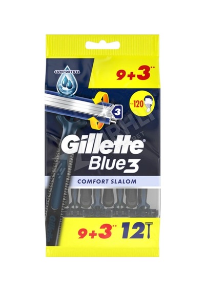 4 Adet Gillette Blue3 Slalom Tıraş Bıçağı 9 + 3'lü Poşet