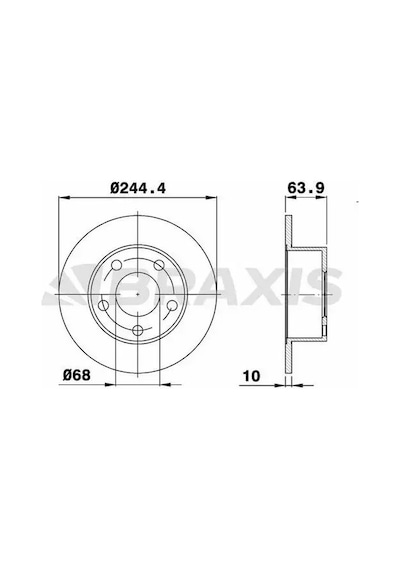 Vw Passat B5.5 Arka Fren Diski 2001-2005 Braxıs Ae0076 2adettir