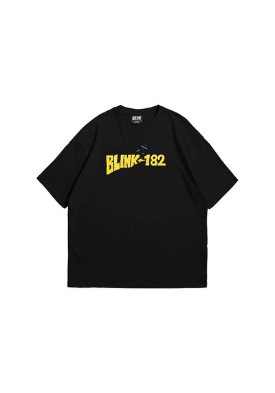 Flood Of Style Blink 182 Baskılı Oversize Unisex Siyah Çok Renkli