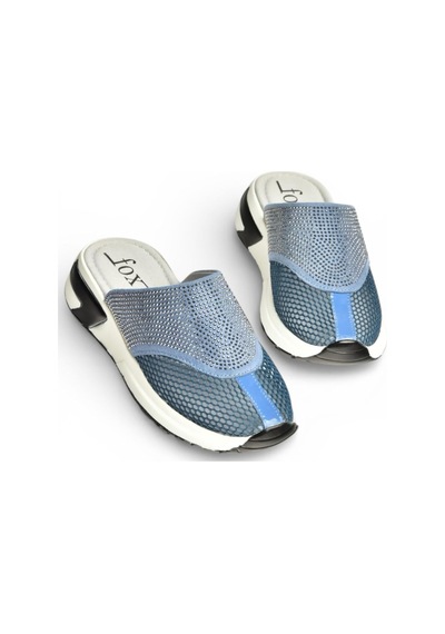 Fox Shoes U312514415 Lacivert File Kadın Terlik Lacivert