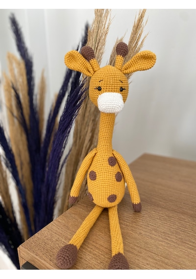 Amigurumi Zürafa Oyuncak Organik Bebek Oyuncakları