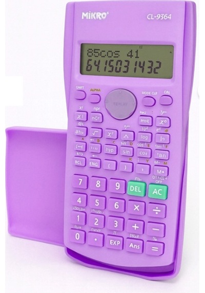 Mikro Digital Fonksiyonlu Hesap Makinesi 10+2 Hane Mor Cl-9364 Çok Renkli