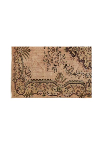 El Dokuması Vintage Yün-pamuk Naturel Halı 12829 163 X 266 Cm Çok Renkli