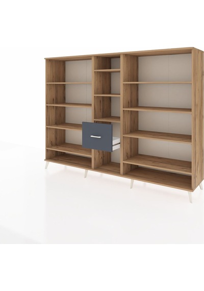 Hyperion Dolap 11 Raflı 3 Çekmeceli 220x44x163 Çam-çam/antrasit Çam-çam/antrasit Hyperion Dolap 11 Raflı 3 Çekmeceli 220x44x163 Çam-çam/antrasit Çam-çam/antrasit