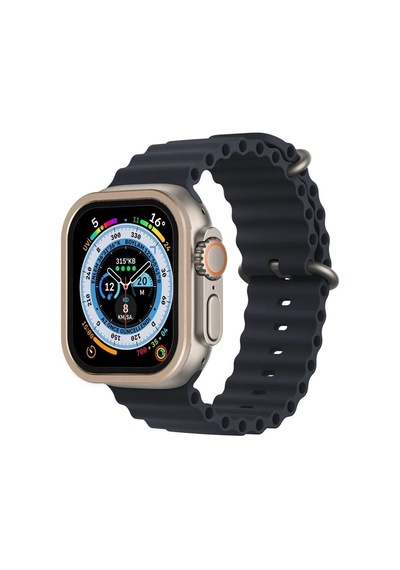 Watch Ultra 49mm Alüminyum Kasa Cam Ekran Koruyucu - Gold