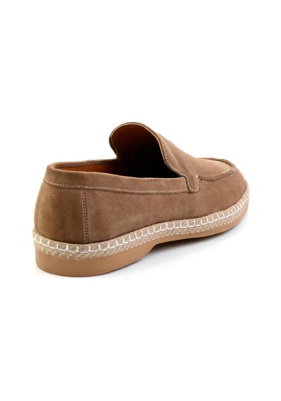 Bambi Bej Leather Erkek Espadril E01079709502 Bej