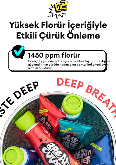 Çürüklere Ve Ağız Kokusuna Karşı Etkili Diş Macunu Seti Kundal Deep Breath Cover Toothpaste Set