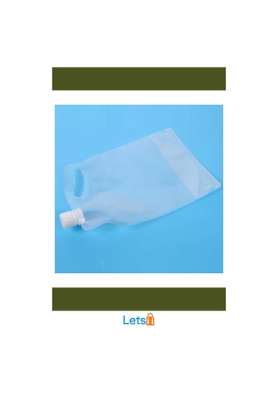 Katlanabilir Ultra Dayanıklı Bpa İçermeyen 1 Litre Plastik Kapaklı Su Torbası Çok Renkli
