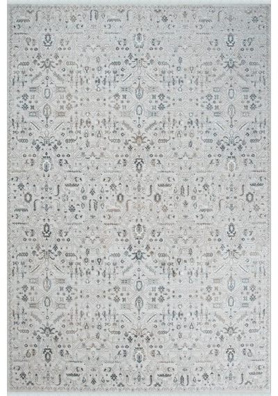 Romans Vizyon 3515 Gri Bej Vintage Desenli Akrilik Yolluk Halısı