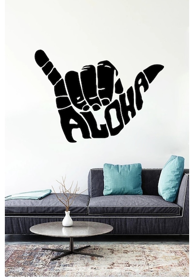 Aloha El Illustration Duvar Dekor Sticker 30 X 21 Cm