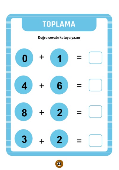 Okul Öncesi Ve Birinci Sınıflar İçin Matematik Alıştırmaları Yaz-