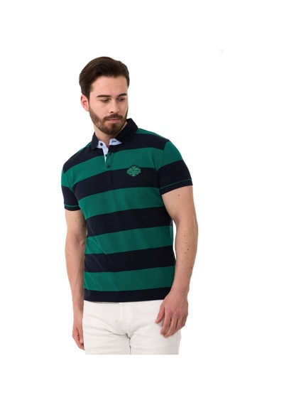 Cipo & Baxx Ct741 Men S Smart-fit Polo Collar T-shirt Navy