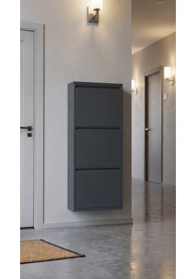 Üçlü Metal Ayakkabılık Premium Antrasit Antrasit