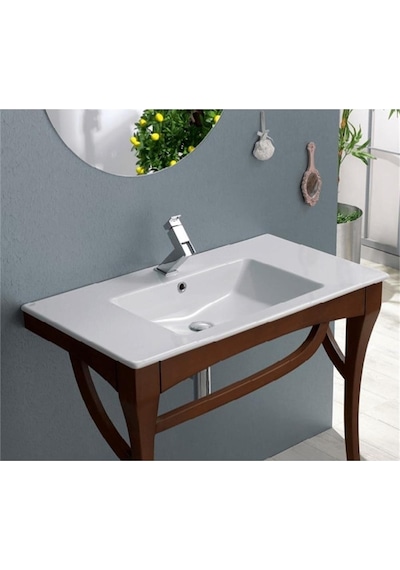 Cerastyle İbiza 121x51 Cm Etajerli Lavabo Tek Hazneli
