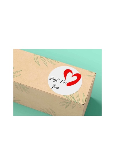 Just For You Yuvarlak Mat Etiket Sizin Için Senin Için Sticker Thanks 4 Cm 40 Adet Çok Renkli