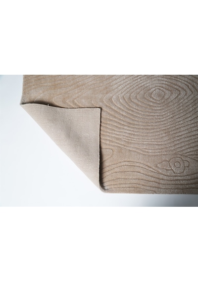 Çam Halı Emboss Jr 06 Bej Modern Desen Yeni Zellanda Yünü Ve Viskon El Dokuması Halı - 130x190 Bej