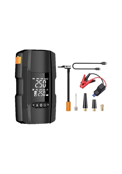 Rt-602 18000 Mah 3100a 150w Çok Fonksiyonlu Taşınabilir Araç Akü Takviye Cihazı Jump Starter Ve Dijital Hava Kom