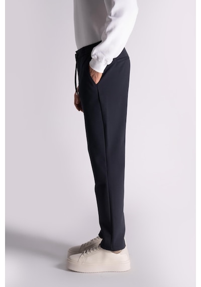 Slim Fit Jogger Bel Pantolon Lacivert Lacivert
