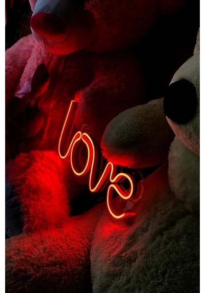 Love - Led Dekoratif Duvar Aydınlatması Neon Duvar Yazısı Sihirli Led Mesajlar