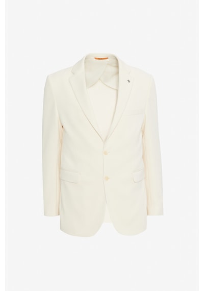 Altınyıldız Classıcs Erkek Ekru Pamuklu Slim Fit Dar Kesim Mono Yaka Kapak Cepli Esnek Blazer Ceket