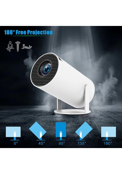 Pvzz Hy300 Pro Projektör 720p Taşınabilir Projektör, Android Os