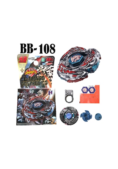 Rapidity  BEYBLADE BB-108 Metal Fusion 4D System L Drago Destructor (FIRLATICISIZ) - BB108WL