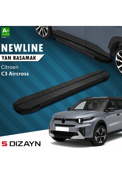 S-dizayn Citroen C3 Aircross 2 Newline Siyah Yan Basamak 183 Cm 2024 Üzeri A+ Kalite