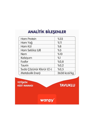 Tahılsız Hipoalerjenik Yüksek Proteinli Tavuklu Yetişkin Kedi Maması 8 Kg