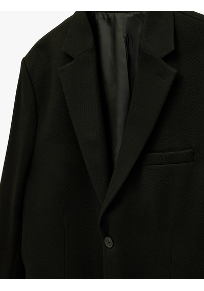 Koton Uzun Kollu Kapaklı Cepli Düğmeli Slim Fit Mono Yaka Blazer Ceket Siyah 6sam50003hk Siyah Koton Uzun Kollu Kapaklı Cepli Düğmeli Slim Fit Mono Yaka Blazer Ceket Siyah 6sam50003hk Siyah