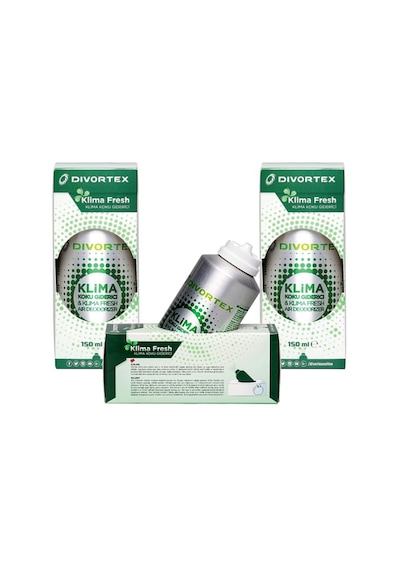 Divortex Klima Fresh - Klima Bombası - Yeşil Elma 3 x 150 ML