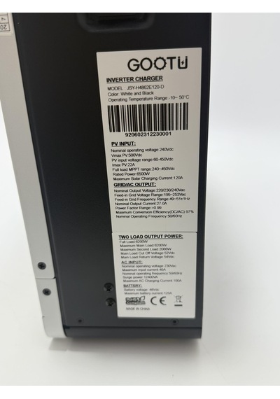 Gootu Hybrid Solar Inverter 48v 6,2kw