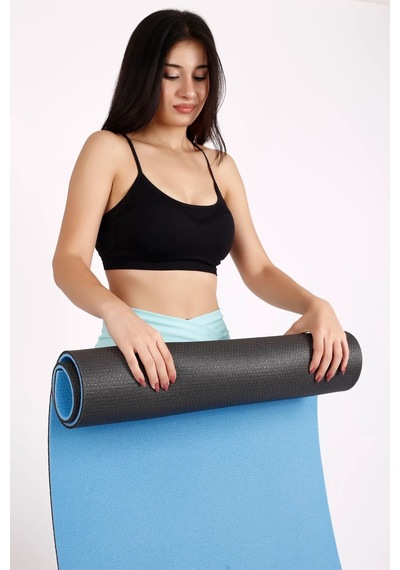 Plus Sport 10 Mm Pilates Ve Yoga Matı Mavi & Siyah Mavi Mavi