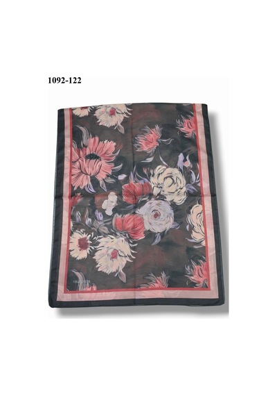 Velscarfs Soft Pamuk Şal Siyah 1092-122 Çok Renkli