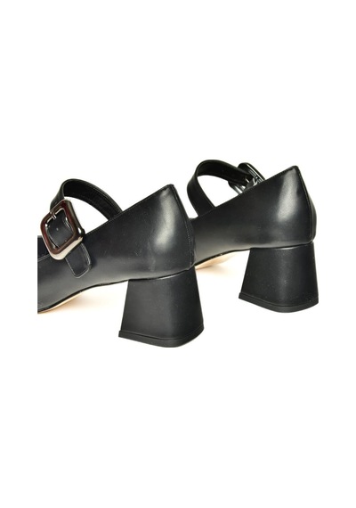 Fox Shoes T569613209 Siyah Kalın Topuklu Kadın Ayakkabı Siyah
