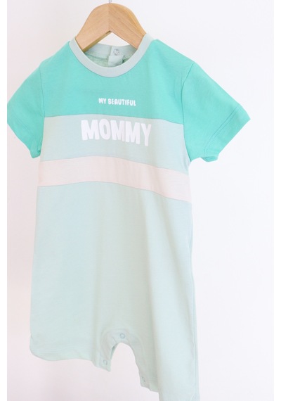 Harika Kids Kız Bebe&çocuk Penye Kumaş Mommy Baskılı Tulum 001