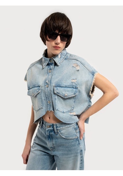 LOFT Oversize Kadın Yelek Lf2036028 Q1.v1 Denim