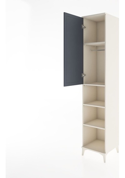 Hyperion Dolap 4 Raflı Tek Kapaklı Tek Askılı 44x44x221 Aytaşı-antrasit Aytası Hyperion Dolap 4 Raflı Tek Kapaklı Tek Askılı 44x44x221 Aytaşı-antrasit Aytası