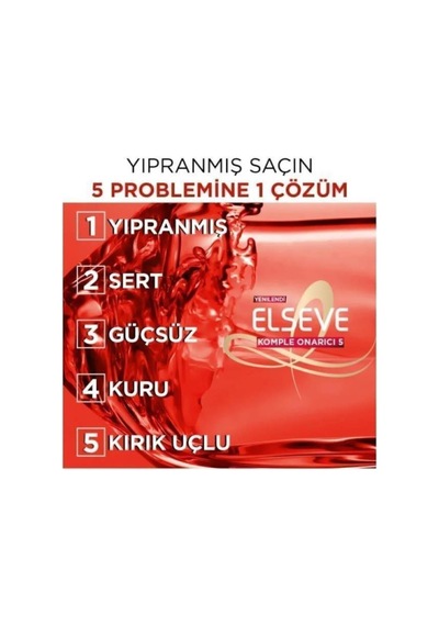Elseve Komple Onarıcı 5 Yapılandırıcı Bakım Şampuanı 2 x 390 ML