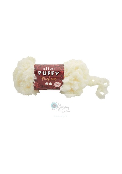 5 Adet Puffy Furlove 62 Elle Örülen Kalpli Yastık Bebek Battaniyesi Örgü Ipi Kürk Yapılı Puffy
