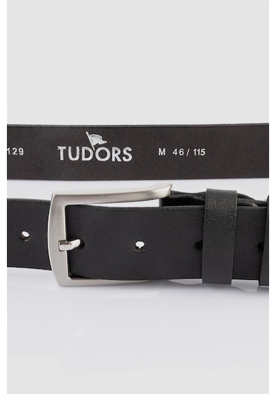 Tudors Hakiki Deri Erkek Siyah Kemer-24417-siyah Siyah