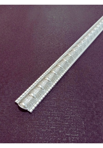 Poliüretan Dekoratif Duvar&tavan Çıta Bordürü -gümüş Renk En:4 Cm-boy:100 Cm -duvar Süsü