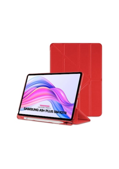 Samsung Galaxy Tab A9 Plus 11 Inç Uyumlu Kılıf Kalem Bölmeli Arkası Silikon Kapak Kılıf Sm-x210 Kılıf