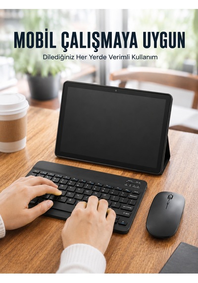 Bluetooth Klavyeli Android Tablet Seti Sım Kart Destekli Kablosuz Mouse Ve Mobil Çalışma Deneyimi - Lisinya