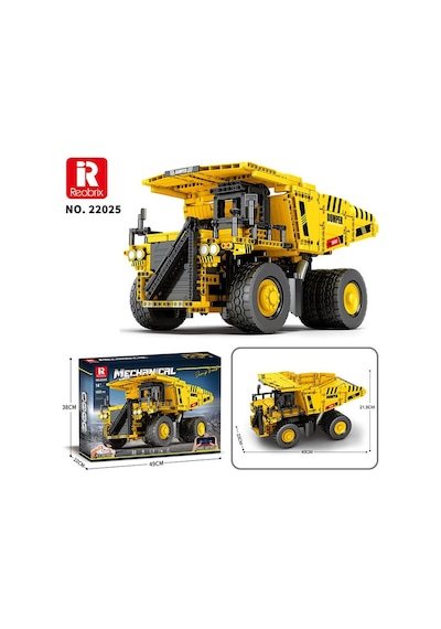 Reobrix Technic 22025 Damperli Kamyon Kumanda&motorlu Yaratıcı Yapı Blok Seti Building Blocks Dump Truck - 1622 Parça