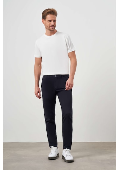 Morven Erkek Lacivert Pamuk Yan Cep Slim Fit Chino Pantolon 24ks003016200 Lacivert