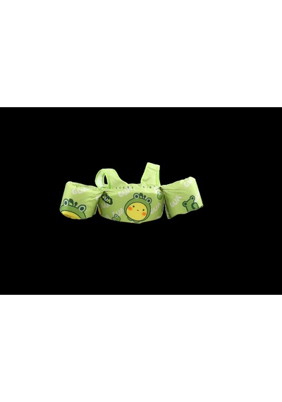Toyflyer Kurbağa Desenli Kolluklu Çocuk Yüzme Yeleği Gövde Destekli 2-6 Yaş 15-30 Kg Fl006