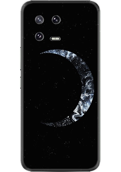 Xiaomi 13 Kılıf Silikon Desen Özel Seri Yalnız Ay 1744