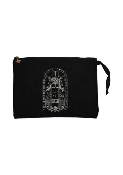 Alice Cooper Too Close For Comfort Siyah Clutch Astarlı Cüzdan / El Çantası