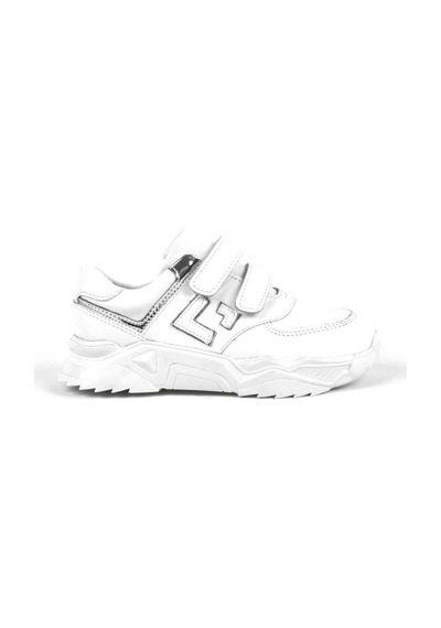 Hakiki Deri Beyaz Cırtlı Kız Çocuk Sneaker (428124327) Beyaz